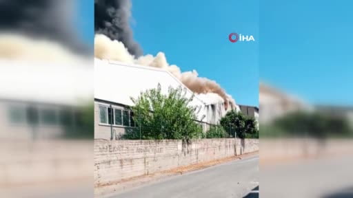 Arnavutköy’de fabrika yangını