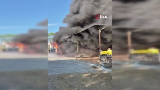 Arnavutköy’de samanlık yangını paniğe neden oldu