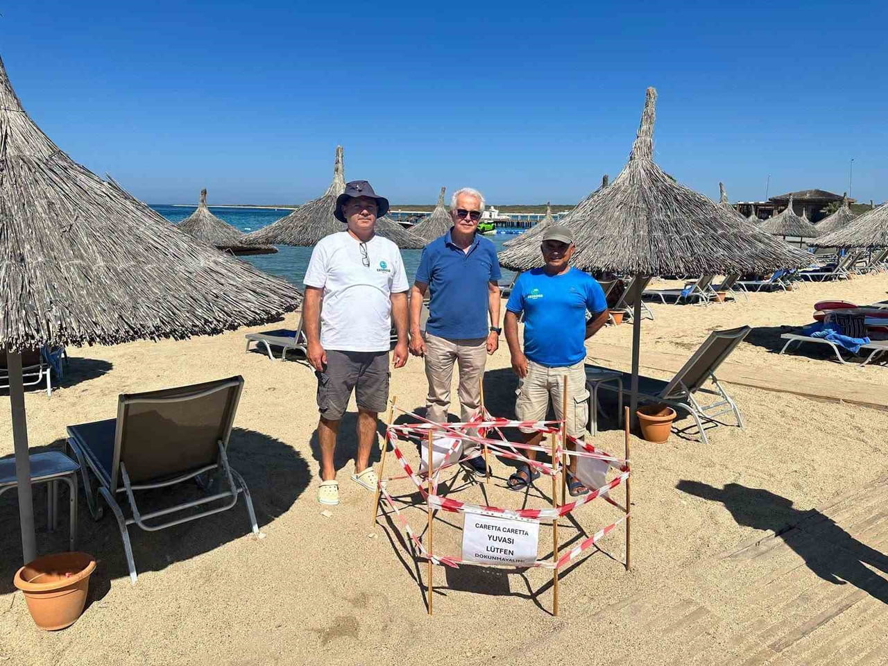 AYDIN'IN DİDİM İLÇESİNDE 5 YIL ARADAN SONRA AQUASİS HOTEL'İN KUMSALINA GELEN CARETTA CARETTA...