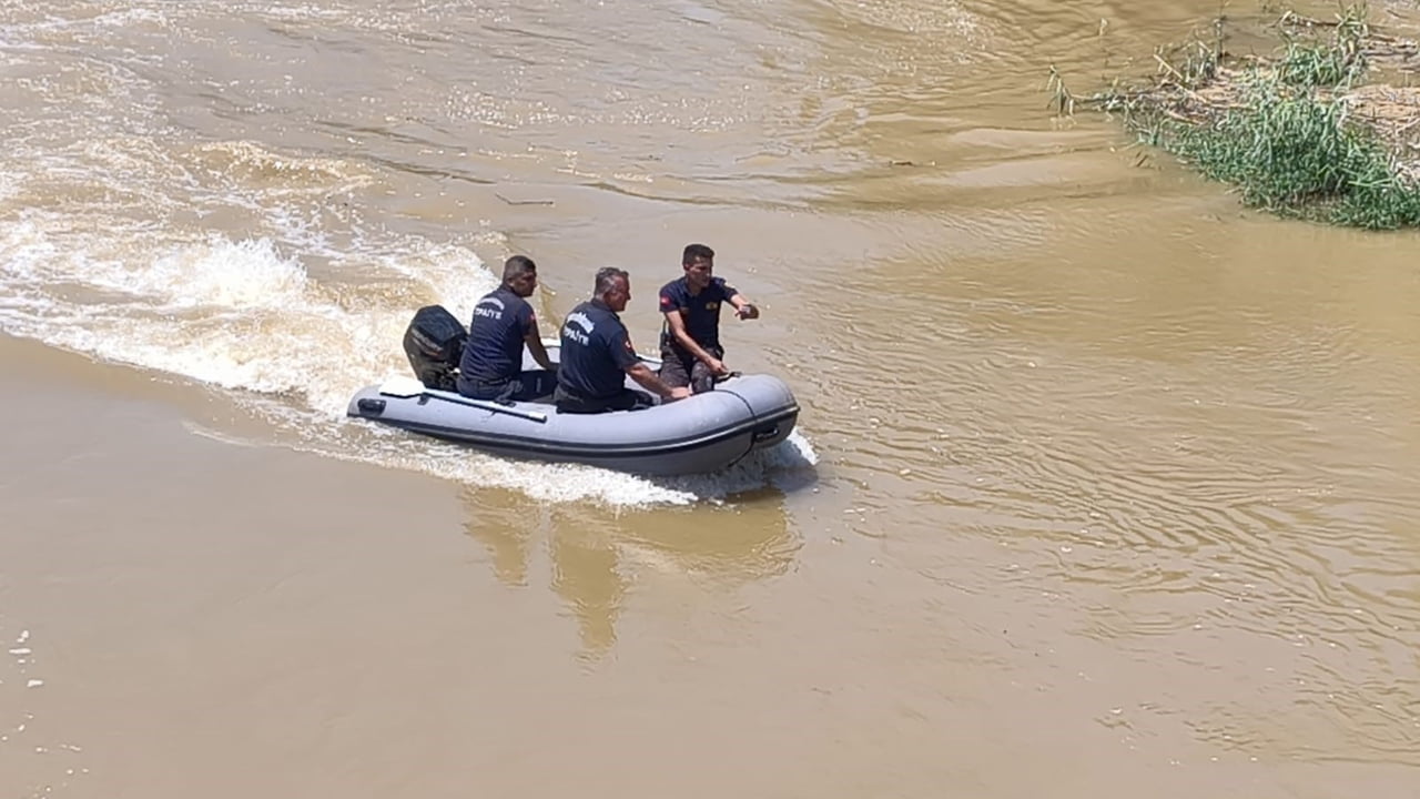 AYDIN'IN İNCİRLİOVA İLÇESİNDE SERİNLEMEK AMACIYLA BÜYÜK MENDERES NEHRİ'NE GİRDİKTEN SONRA AKINTIYA...