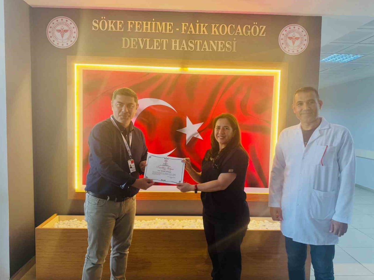 AYDIN'IN SÖKE İLÇESİNDEKİ FEHİME FAİK KOCAGÖZ DEVLET HASTANESİ'NDE KISA SÜRE ÖNCE BAŞARIYLA...