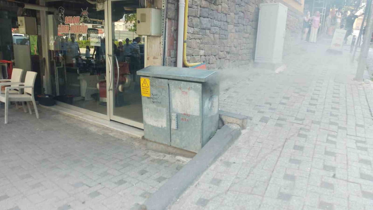 BİLECİK'TE BİR ELEKTRİK TRAFOSUNDA MEYDANA GELEN PATLAMA SONRASI ÇIKAN DUMAN VE ALEVLER KISA...