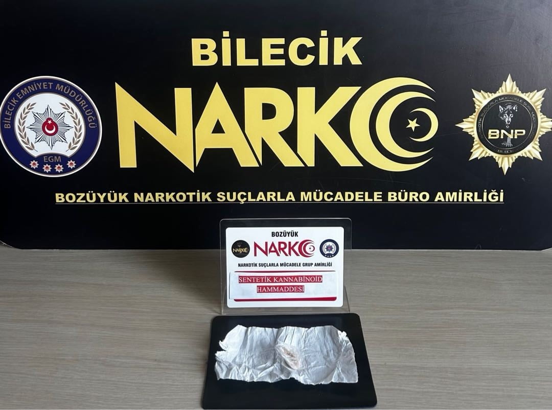 BİLECİK’TE UYUŞTURUCU OPERASYONU: 1 ŞÜPHELİ YAKALANDI