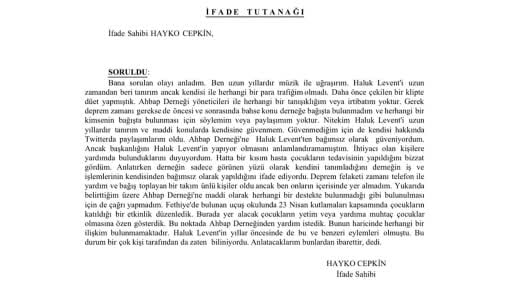 Bilgisine başvuracaklarını iddia etmişti, Hayko Cepkin’in resmi yazışmalara göre ifade verdiği...