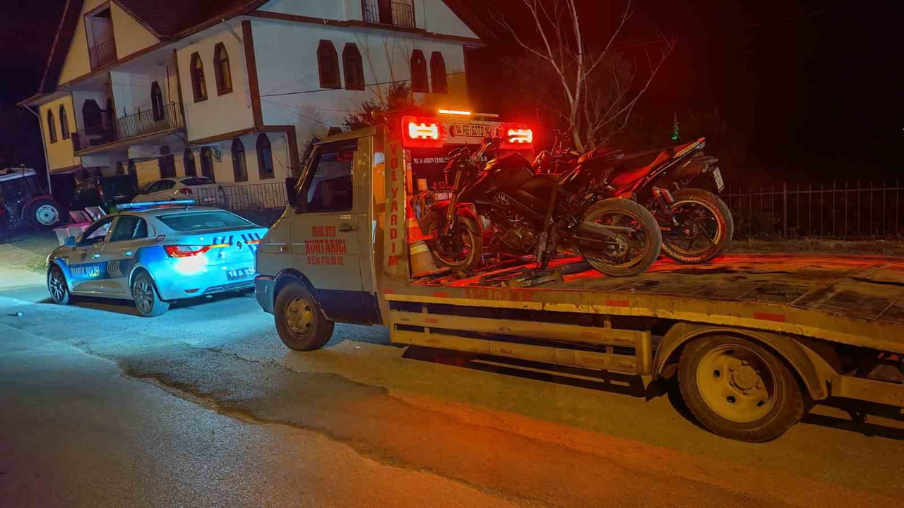 BOLU'NUN MUDURNU İLÇESİNDE VATANDAŞLARDAN GELEN YOĞUN ŞİKAYETLER ÜZERİNE HAREKETE GEÇEN POLİS...