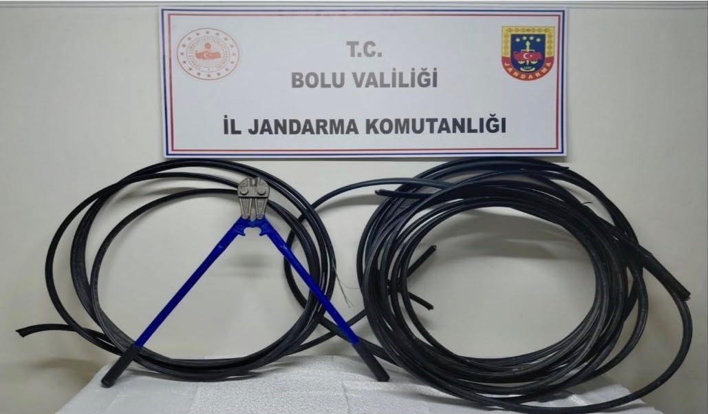 BOLU’DA, HABERLEŞME VE ENERJİ NAKİL KABLOSU HIRSIZLIĞI ŞÜPHELİSİ M.B., JASAT EKİPLERİNCE...