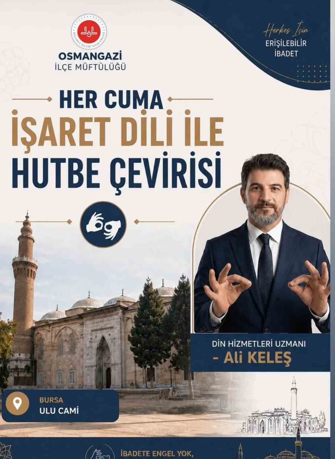 BURSA’DA OSMANGAZİ MÜFTÜLÜĞÜ’NÜN ‘HERKES İÇİN ERİŞİLEBİLİR İBADET’ MOTTOSUYLA BAŞLATTIĞI UYGULAMA...