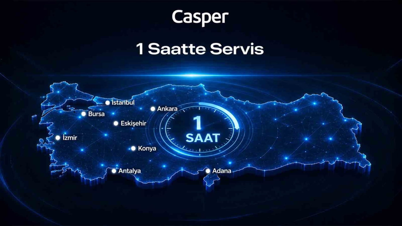 CASPER, 8 ŞEHİRDE 11 YILDIR SÜRDÜRDÜĞÜ "1 SAATTE SERVİS" UYGULAMASI KAPSAMINDA SON BİR YILDA 7 BİN...