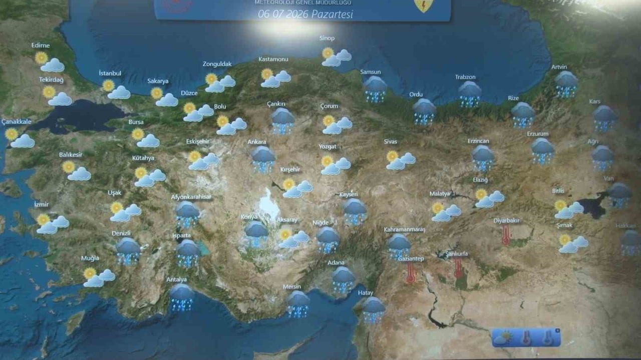 ÇEVRE, ŞEHİRCİLİK VE İKLİM DEĞİŞİKLİĞİ BAKANLIĞI'NA BAĞLI METEOROLOJİ GENEL MÜDÜRLÜĞÜ HAVA TAHMİN...