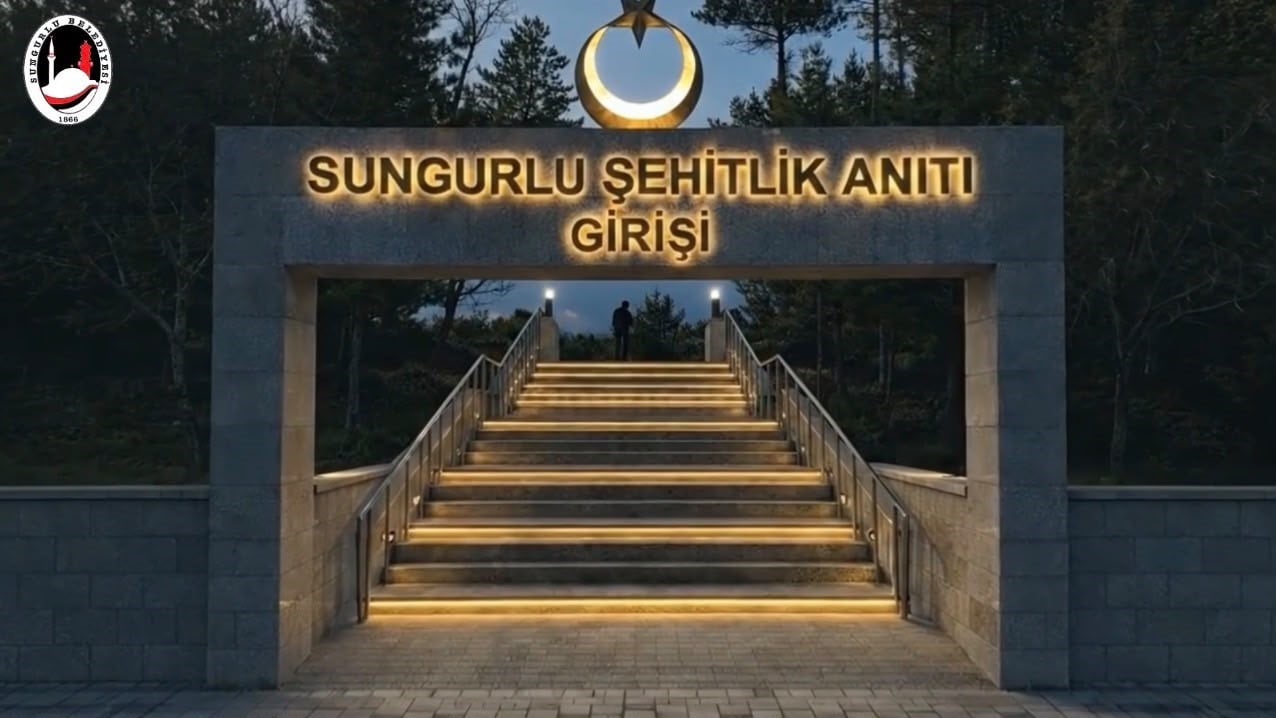 ÇORUM'UN SUNGURLU İLÇESİNDE BULUNAN ŞEHİTLİK, BELEDİYE TARAFINDAN HAZIRLANAN VE 20 MİLYON LİRAYI...