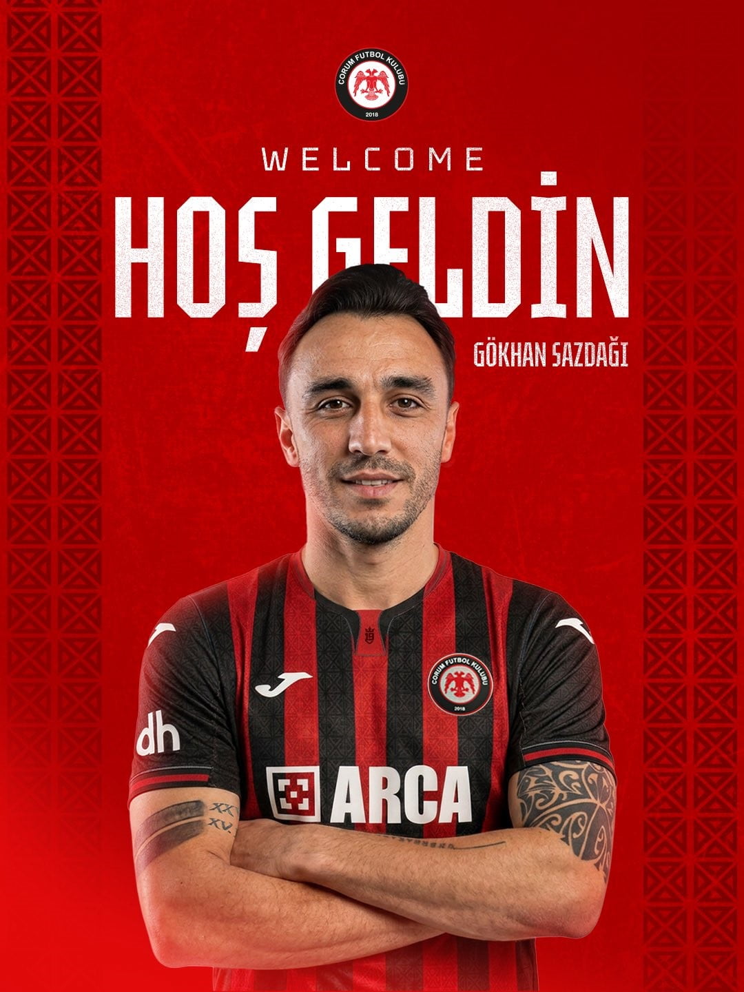 ÇORUM FK, BEŞİKTAŞ İLE YOLLARI AYRILAN GÖKHAN SAZDAĞI'NI TRANSFER ETTİ.