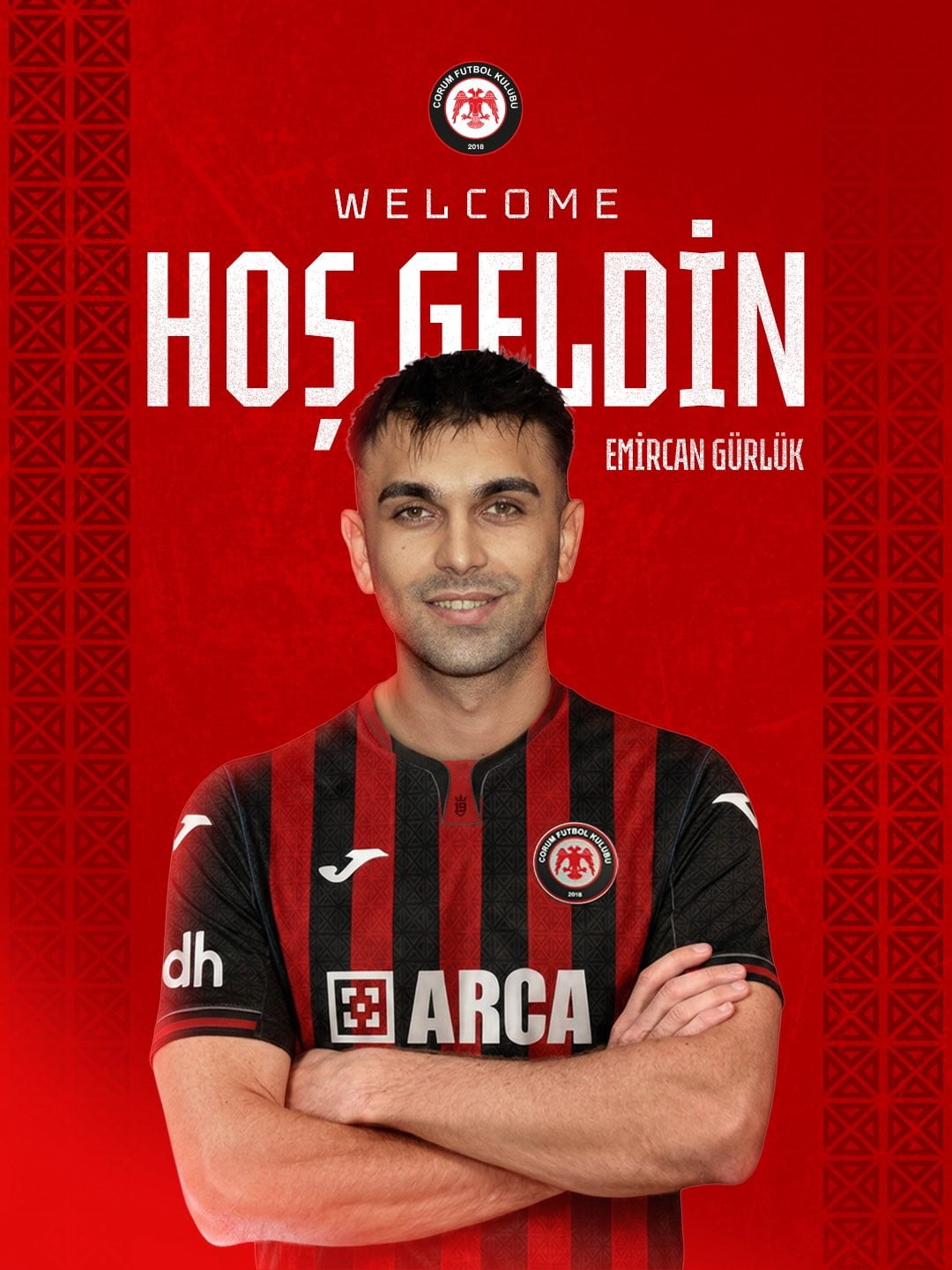 ÇORUM FK, SOL KANAT OYUNCUSU EMİRCAN GÜRLÜK İLE 2+1 YILLIK SÖZLEŞME İMZALADI.