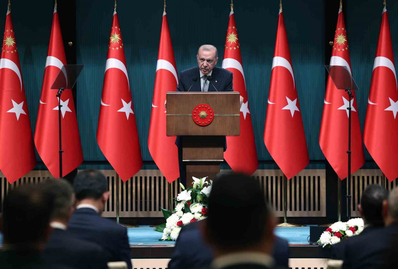 CUMHURBAŞKANI ERDOĞAN, KABİNE TOPLANTISI'NIN ARDINDAN BASIN TOPLANTISI DÜZENLEDİ.
