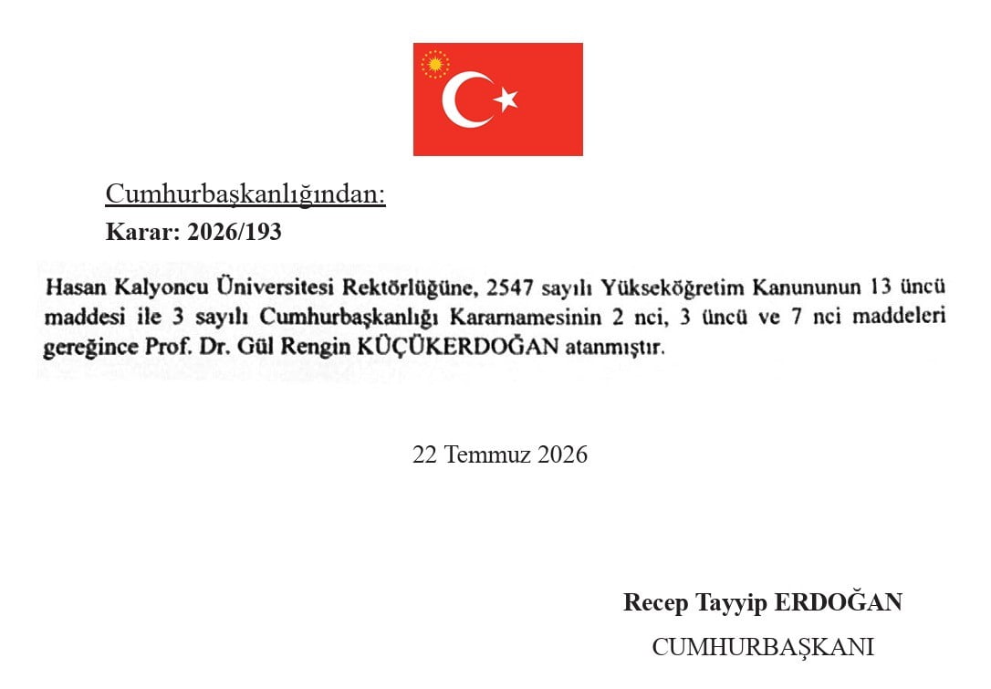 CUMHURBAŞKANI RECEP TAYYİP ERDOĞAN'IN İMZASIYLA RESMİ GAZETE'DE YAYIMLANAN ATAMA KARARIYLA, HASAN...