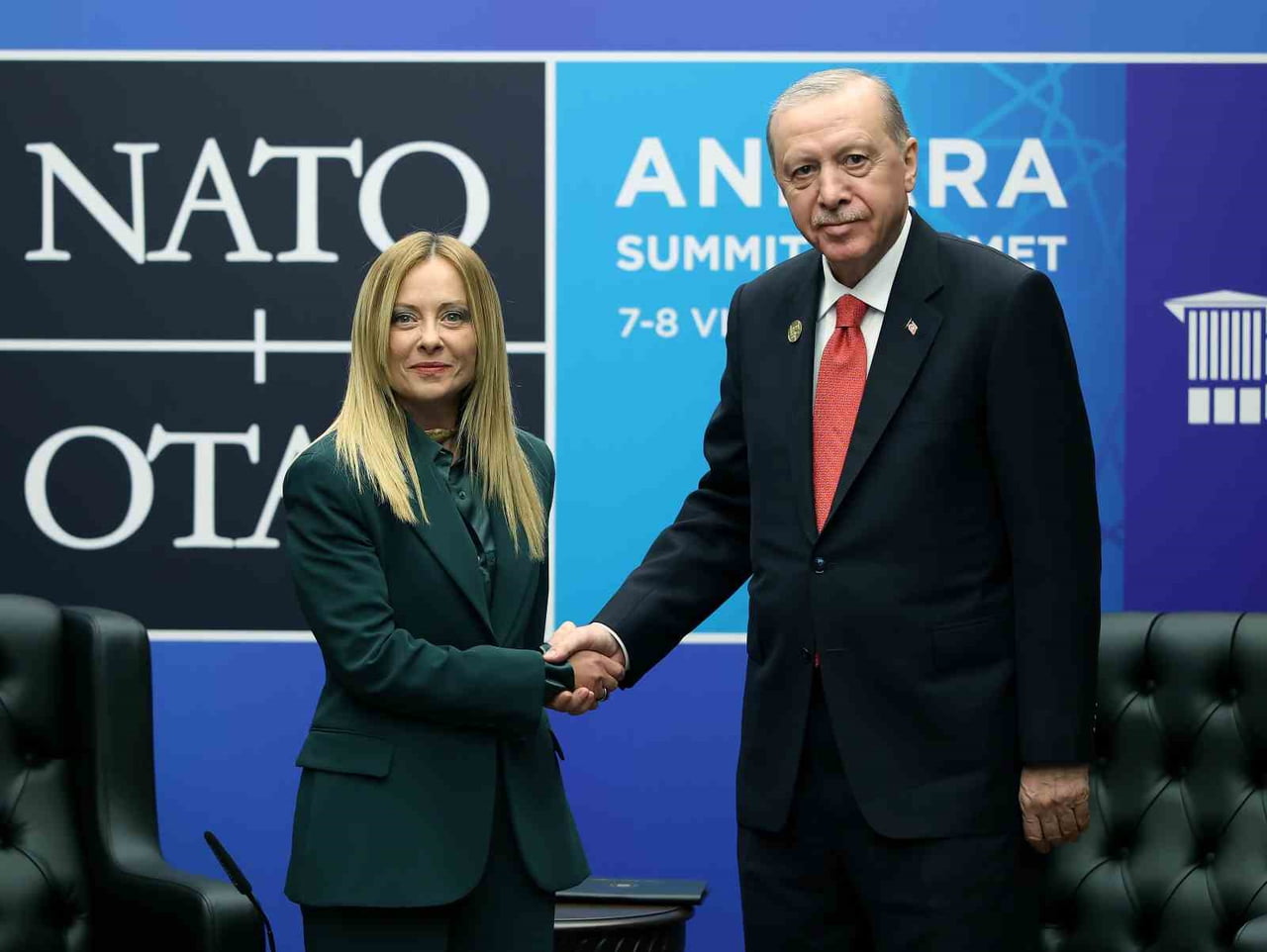 CUMHURBAŞKANI RECEP TAYYİP ERDOĞAN, İTALYA BAŞBAKANI GİORGİA MELONİ İLE BİR ARAYA GELDİ.