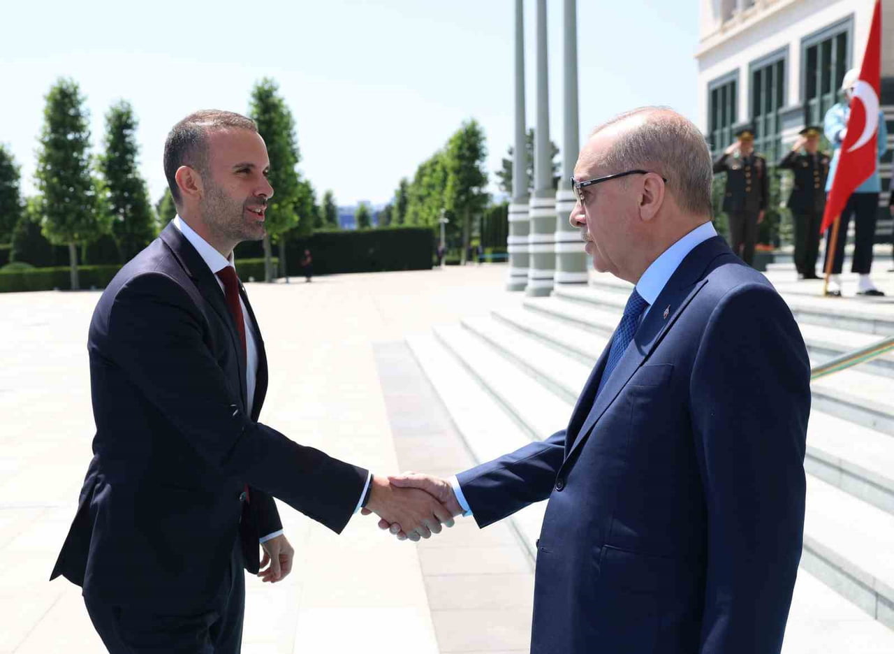 CUMHURBAŞKANI RECEP TAYYİP ERDOĞAN, KARADAĞ BAŞBAKANI MİLOJKO SPAJİC'İ KABUL ETTİ