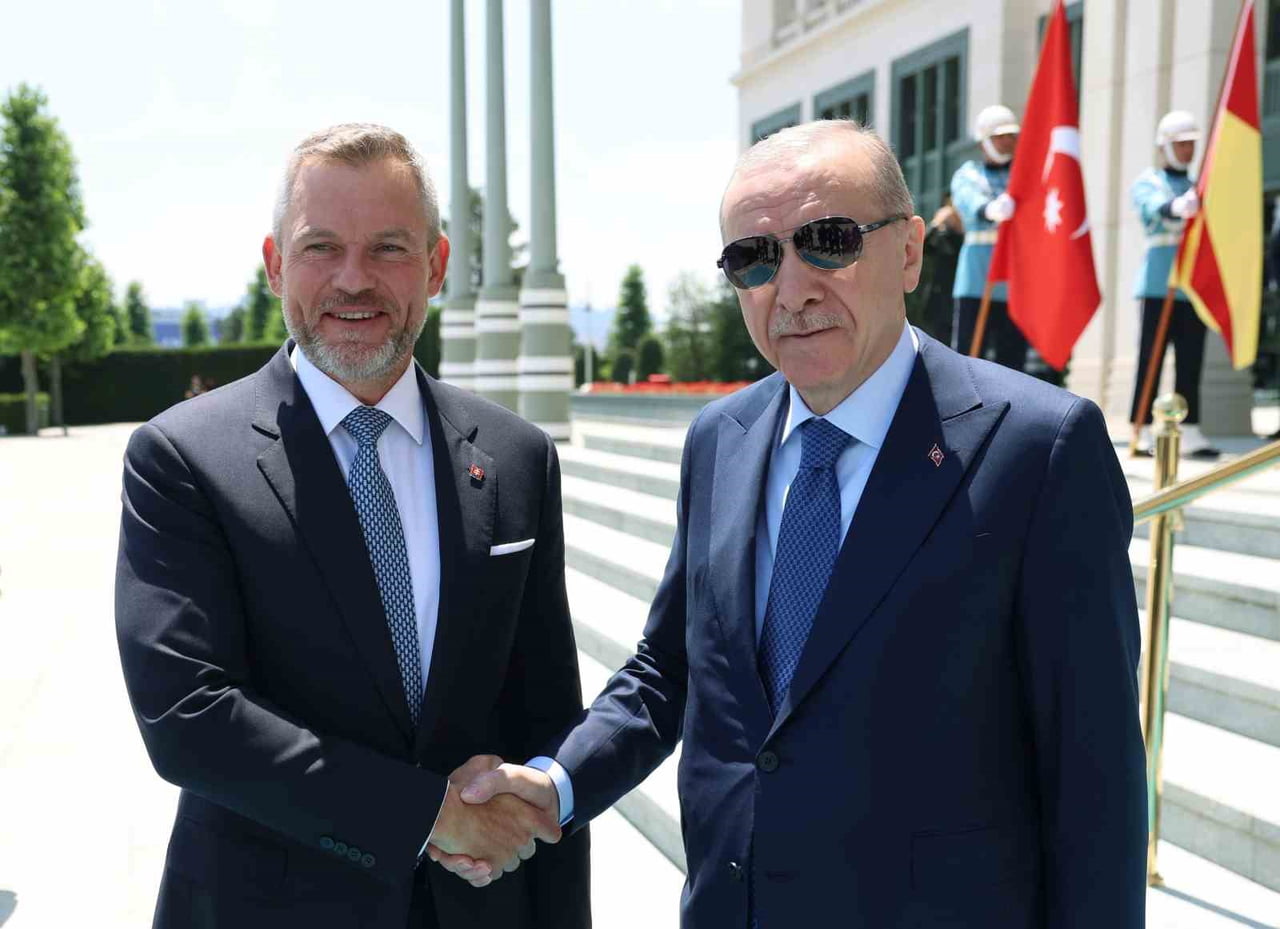 CUMHURBAŞKANI RECEP TAYYİP ERDOĞAN, SLOVAKYA CUMHURBAŞKANI PETER PELLEGRİNİ İLE BİR ARAYA...