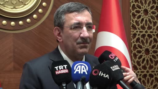 Cumhurbaşkanı Yardımcısı Cevdet Yılmaz, İran eski dini lideri Ali Hamaney için düzenlenen cenaze...