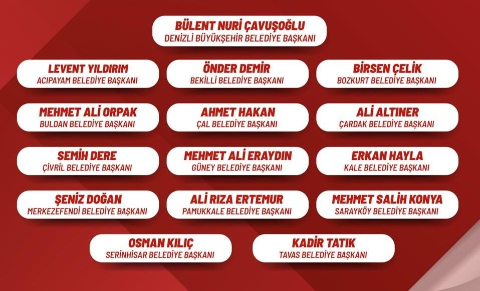 DENİZLİ BÜYÜKŞEHİR BELEDİYE BAŞKANI BÜLENT NURİ ÇAVUŞOĞLU, KENDİSİYLE BİRLİKTE HAREKET EDEN 15...