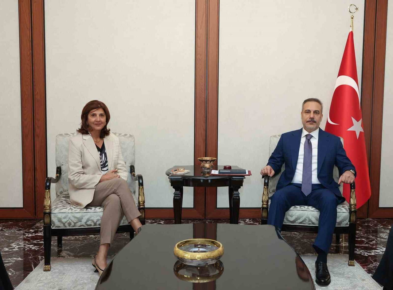 DIŞİŞLERİ BAKANI HAKAN FİDAN, BM GENEL SEKRETERİ'NİN KIBRIS KONUSUNDA ŞAHSİ TEMSİLCİSİ MARİA...