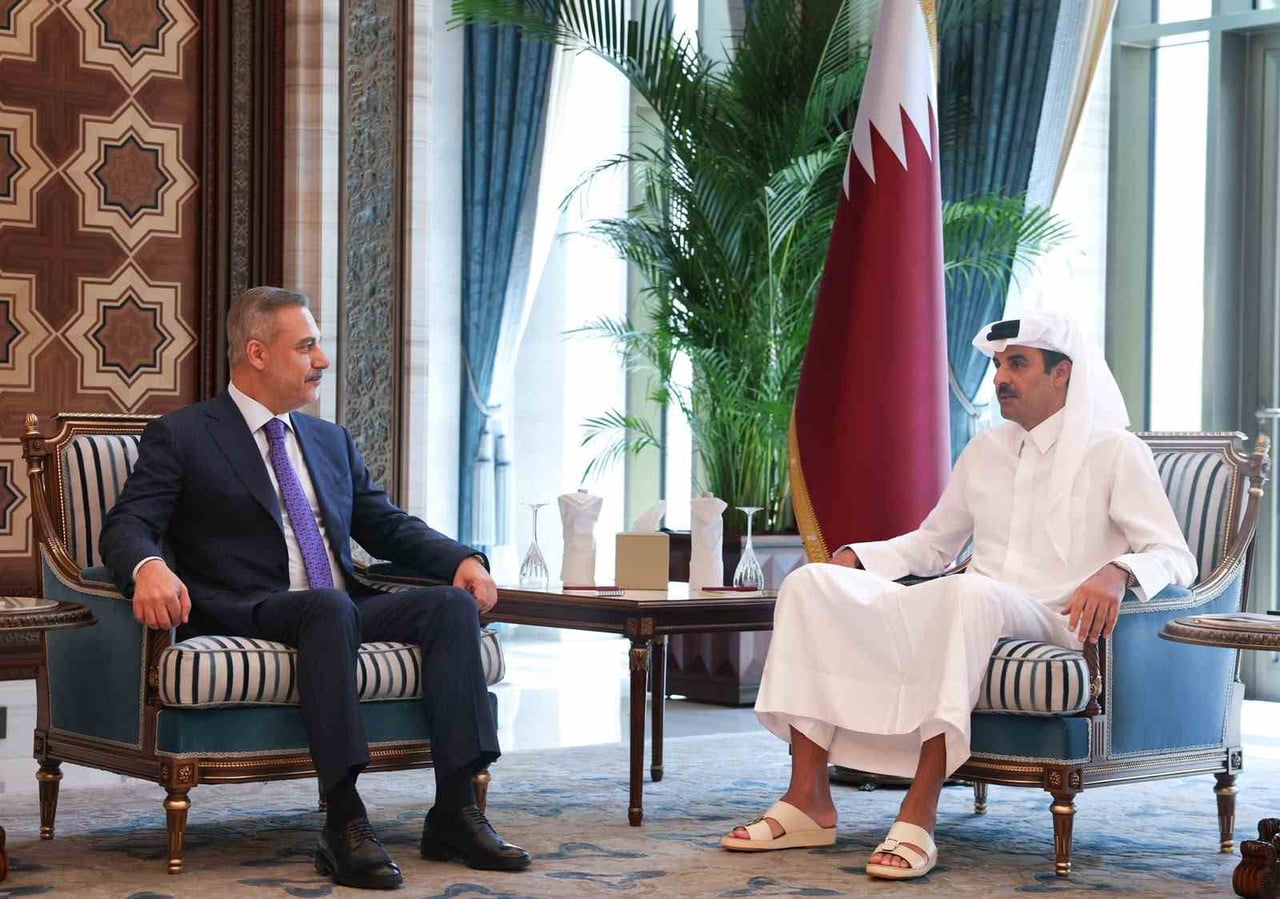 DIŞİŞLERİ BAKANI HAKAN FİDAN, DOHA TEMASLARI KAPSAMINDA KATAR EMİRİ ŞEYH TAMİM BİN HAMAD AL THANİ...