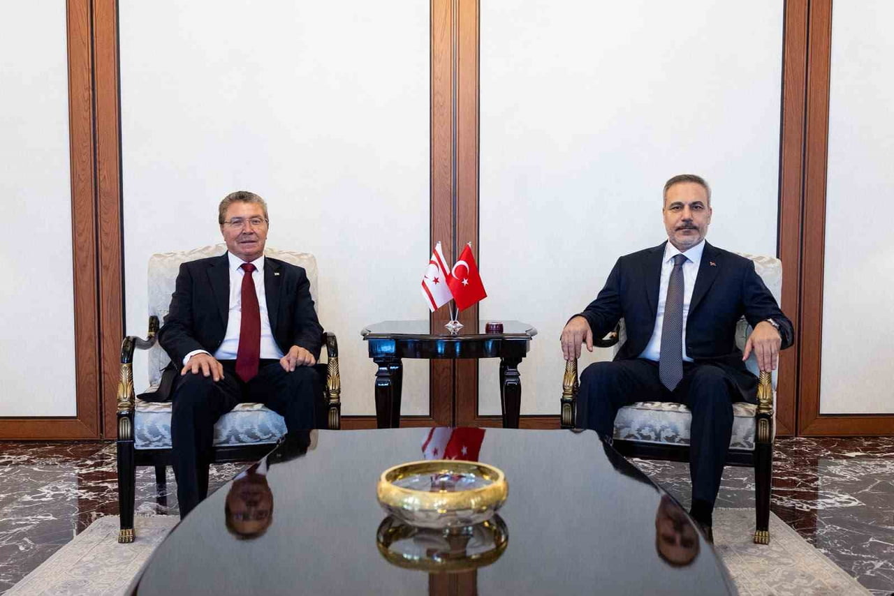 DIŞİŞLERİ BAKANI HAKAN FİDAN, KUZEY KIBRIS TÜRK CUMHURİYETİ (KKTC) BAŞBAKANI ÜNAL ÜSTEL İLE...