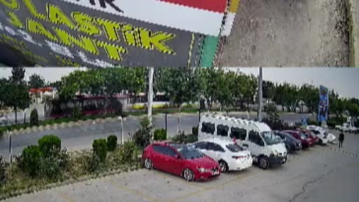 Drift atarak geldi, başka bir otomobile çarpıp böyle kaçtı