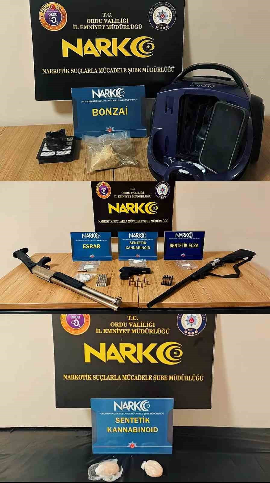 ELE GEÇİRİLEN MALZEMELER VE UYUŞTURUCU