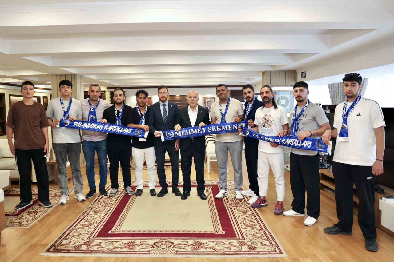 ERZURUM BÜYÜKŞEHİR BELEDİYE BAŞKANI MEHMET SEKMEN, ERZURUMSPOR FK BAŞKANI AHMET DAL İLE PALANDÖKEN...