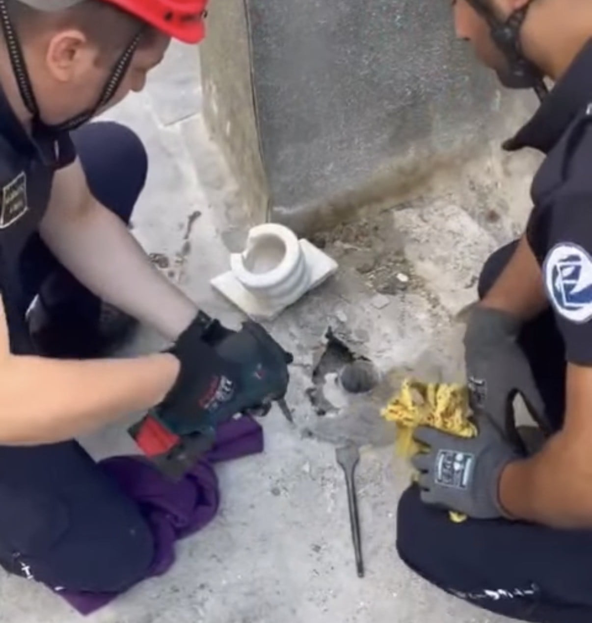 ESKİŞEHİR'DE BİR BİNANIN TERAS GİDER BORUSUNA DÜŞEREK YAKLAŞIK 5 METRE AŞAĞIDA MAHSUR KALAN YAVRU...