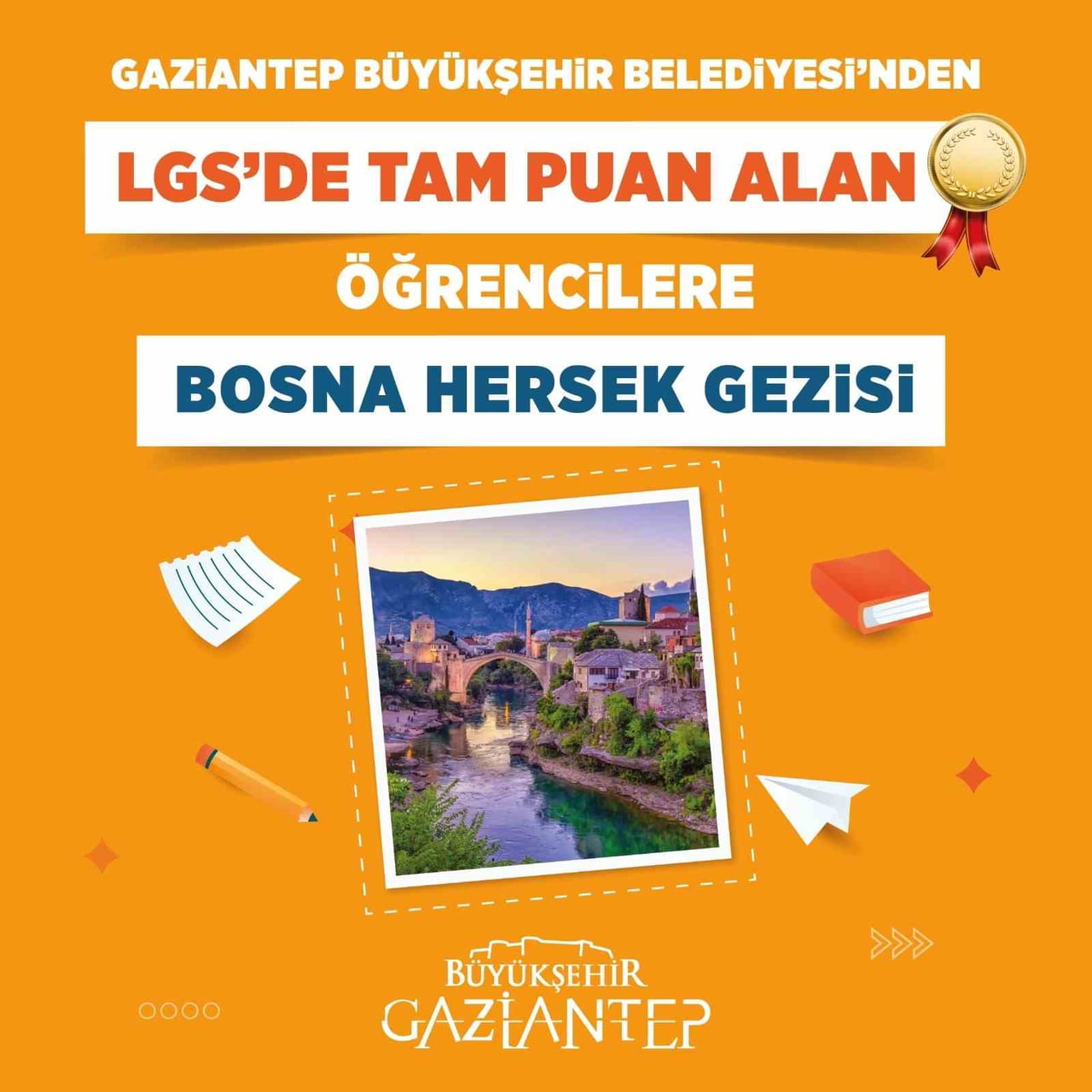 FATMA ŞAHİN’DEN LGS ŞAMPİYONLARINA TAM ALTIN ÖDÜLÜ