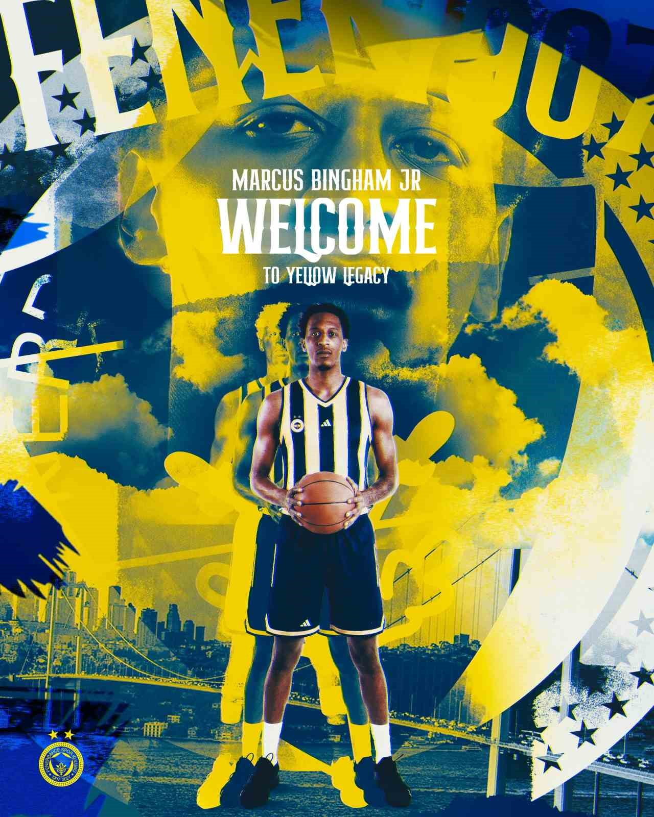 FENERBAHÇE ERKEK BASKETBOL TAKIMI, 26 YAŞINDA VE 2.13 CM BOYUNDAKİ ABD’Lİ PİVOT MARCUS BİNGHAM JR....