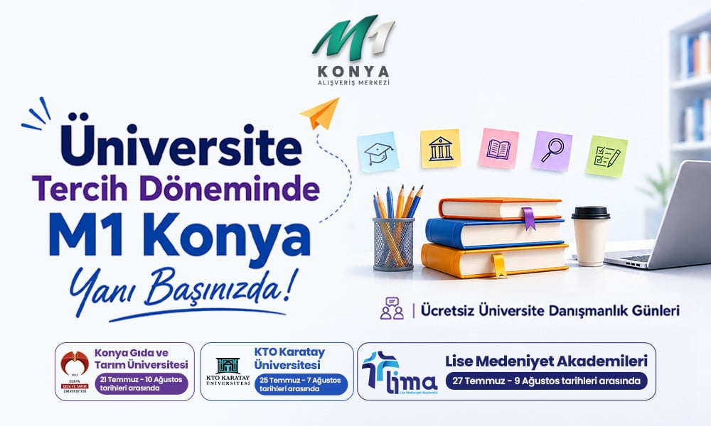 FİBA CP'NİN YÖNETİM FAALİYETLERİNİ YÜRÜTTÜĞÜ M1 KONYA AVM, ÜNİVERSİTE ADAYLARININ TERCİH SÜRECİNİ...