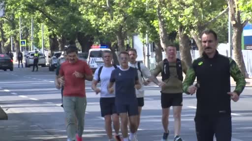 Fransa Cumhurbaşkanı Macron, Ankara'da sabah koşusunu yaptı