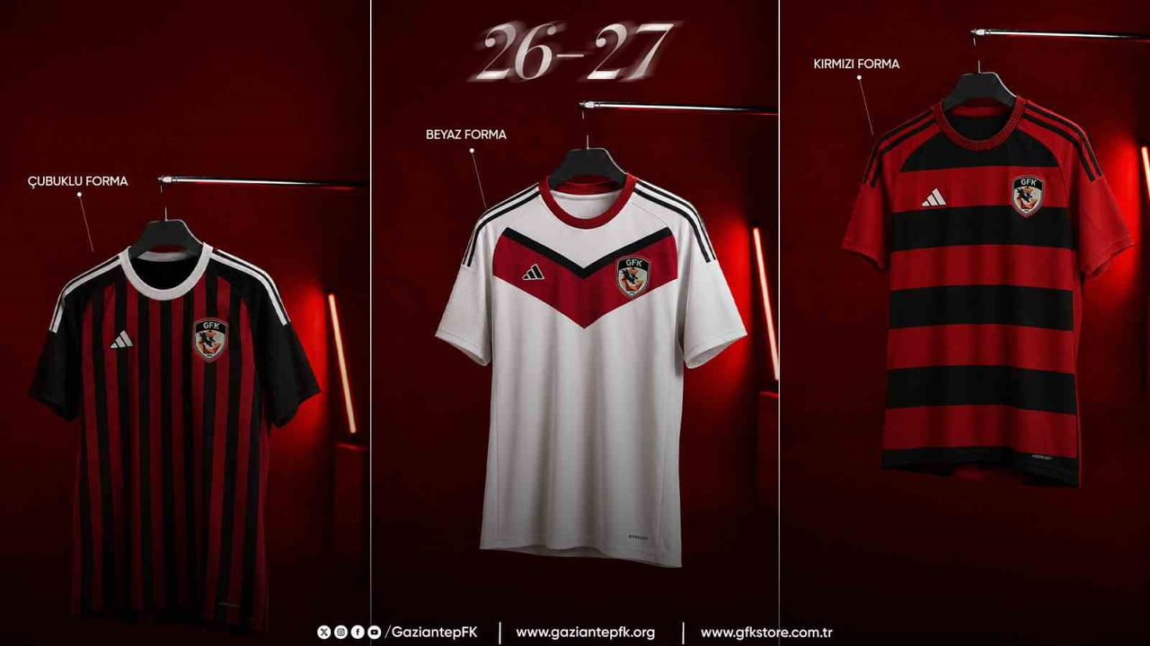 GAZİANTEP FUTBOL KULÜBÜ, YENİ SEZONDA GİYECEĞİ FORMALARI TANITTI.