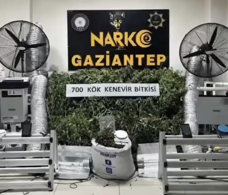 GAZİANTEP’TE İŞ YERİ GÖRÜNÜMLÜ UYUŞTURUCU İMALATHANESİNE BASKIN