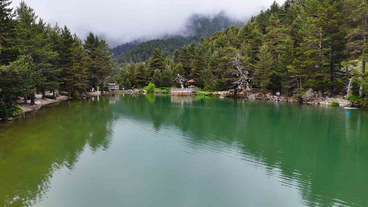 GÜMÜŞHANE’NİN TORUL İLÇESİNDEKİ LİMNİ GÖLÜ TABİAT PARKI, KAVURUCU SICAKLARDAN UZAKLAŞMAK İSTEYEN...