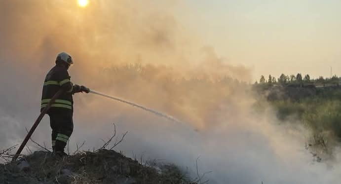 HATAY’IN ARSUZ İLÇESİNDE ÇÖPLÜK ALANDA ÇIKAN YANGIN, İTFAİYE EKİPLERİNİN HIZLI MÜDAHALESİYLE...