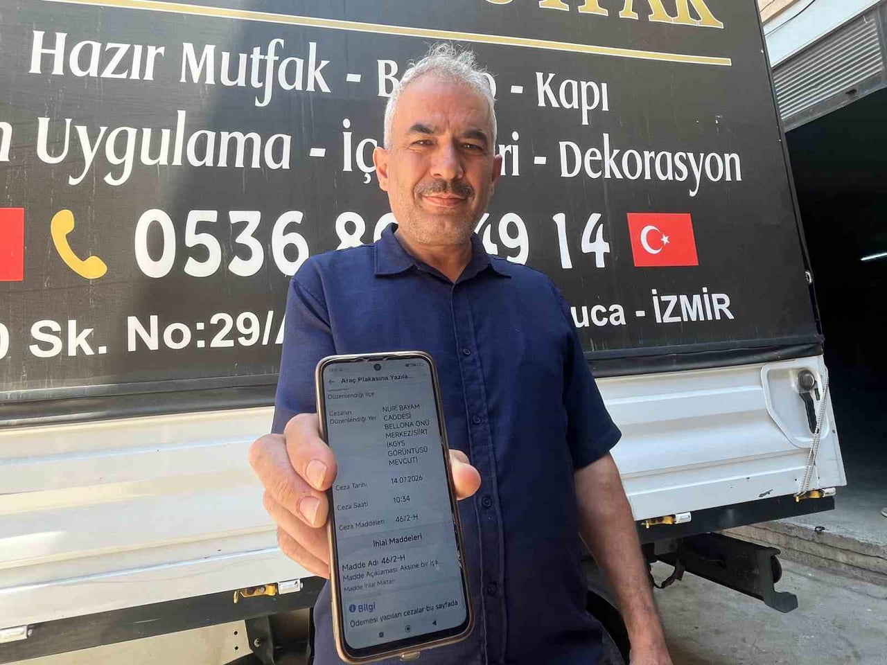HAYATI BOYUNCA SİİRT'E HİÇ GİTMEYEN MOBİLYA USTASI ABDULLAH ERDAL, KAMYONETİNE SİİRT'TEN KESİLEN...