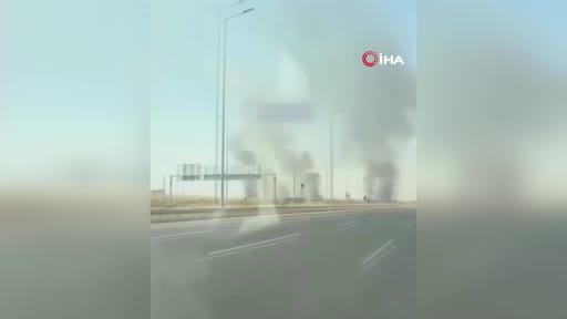 Irak Kürt Bölgesel Yönetimi'ndeki (IKBY) Erbil Uluslararası Havalimanı'na yakın bir noktaya İHA...