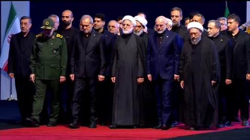 İran’ın başkenti Tahran’da öldürülen dini lideri Ali Hamaney için devlet töreni...