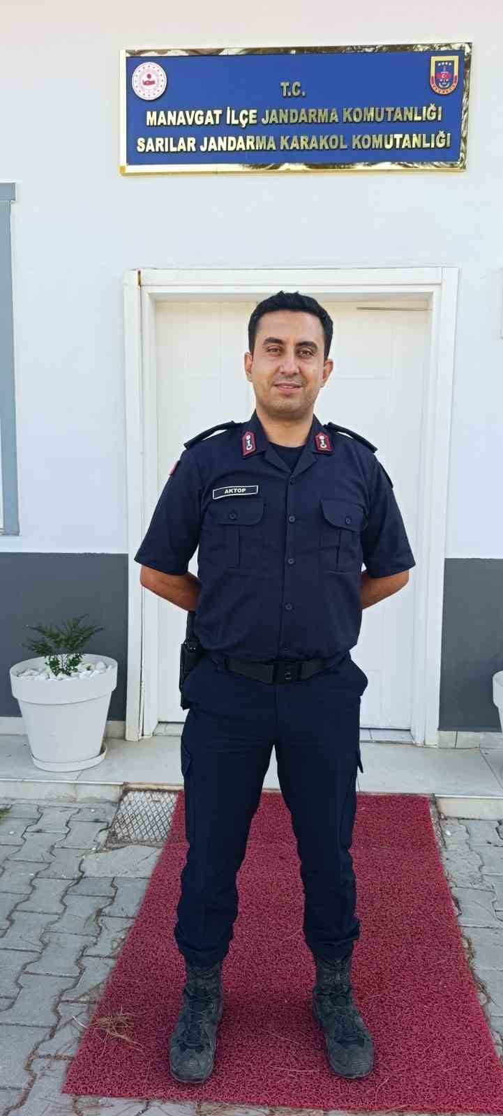 JANDARMA TEĞMEN OĞUZ AKTOP GÖREVİNE BAŞLADI.