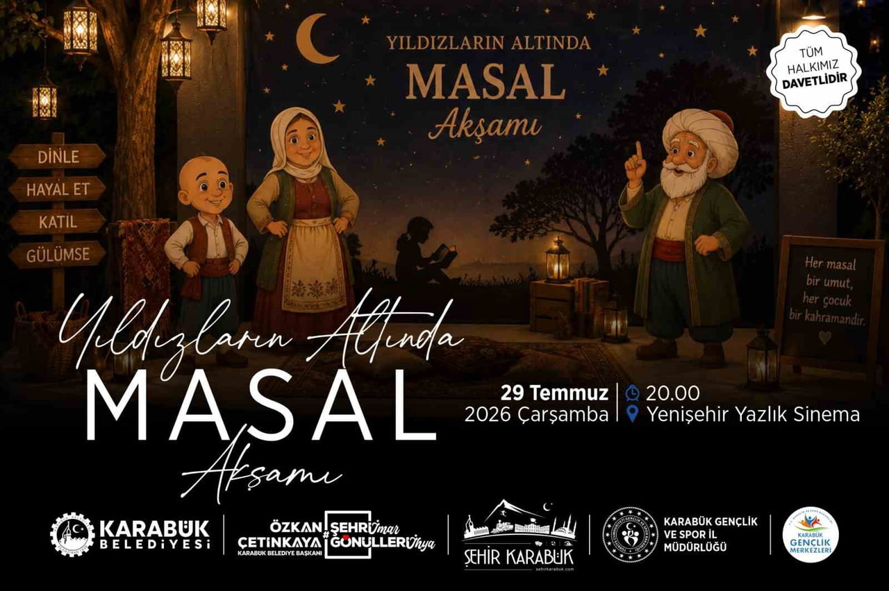 KARABÜK BELEDİYESİ İLE GENÇLİK VE SPOR İL MÜDÜRLÜĞÜNCE DÜZENLENECEK "YILDIZLARIN ALTINDA MASAL...