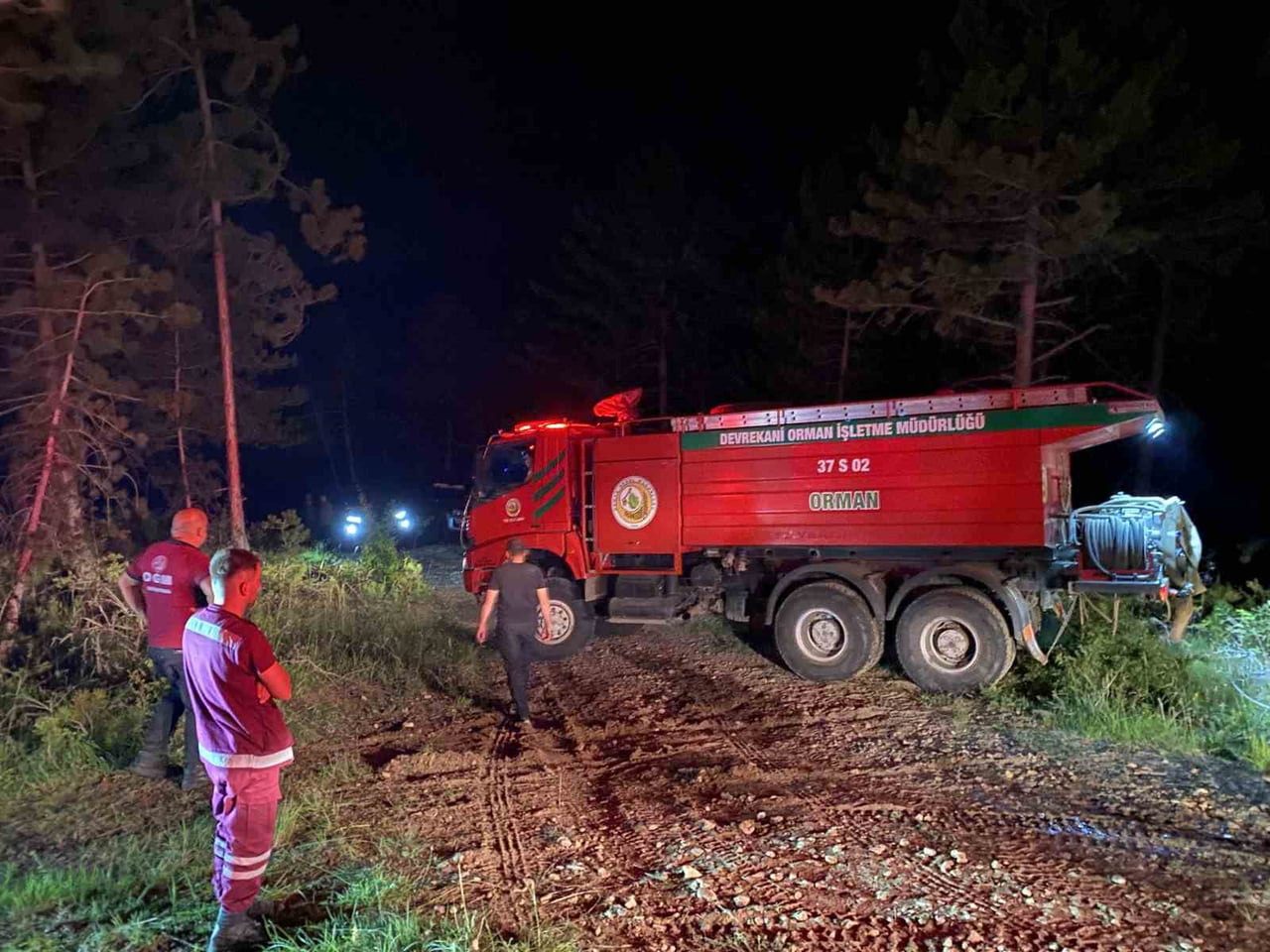 KASTAMONU'DA YANAN EVDEKİ ALEVLERİN SIÇRAMASI NETİCESİNDE ÇIKAN ORMAN YANGINI 4.5 SAAT SÜREN...
