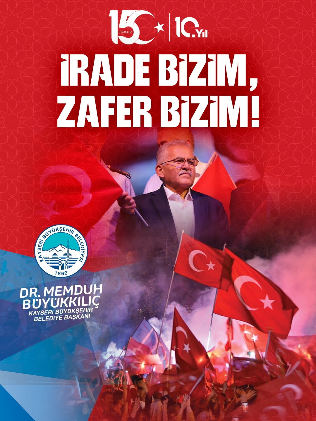 KAYSERİ BÜYÜKŞEHİR BELEDİYE BAŞKANI DR. MEMDUH BÜYÜKKILIÇ, 15 TEMMUZ DEMOKRASİ VE MİLLÎ BİRLİK...