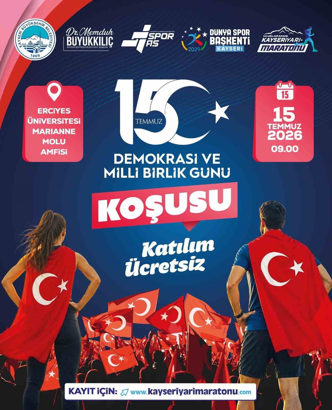 KAYSERİ BÜYÜKŞEHİR BELEDİYESİ, 15 TEMMUZ DEMOKRASİ VE MİLLİ BİRLİK GÜNÜ DOLAYISIYLA ERCİYES...