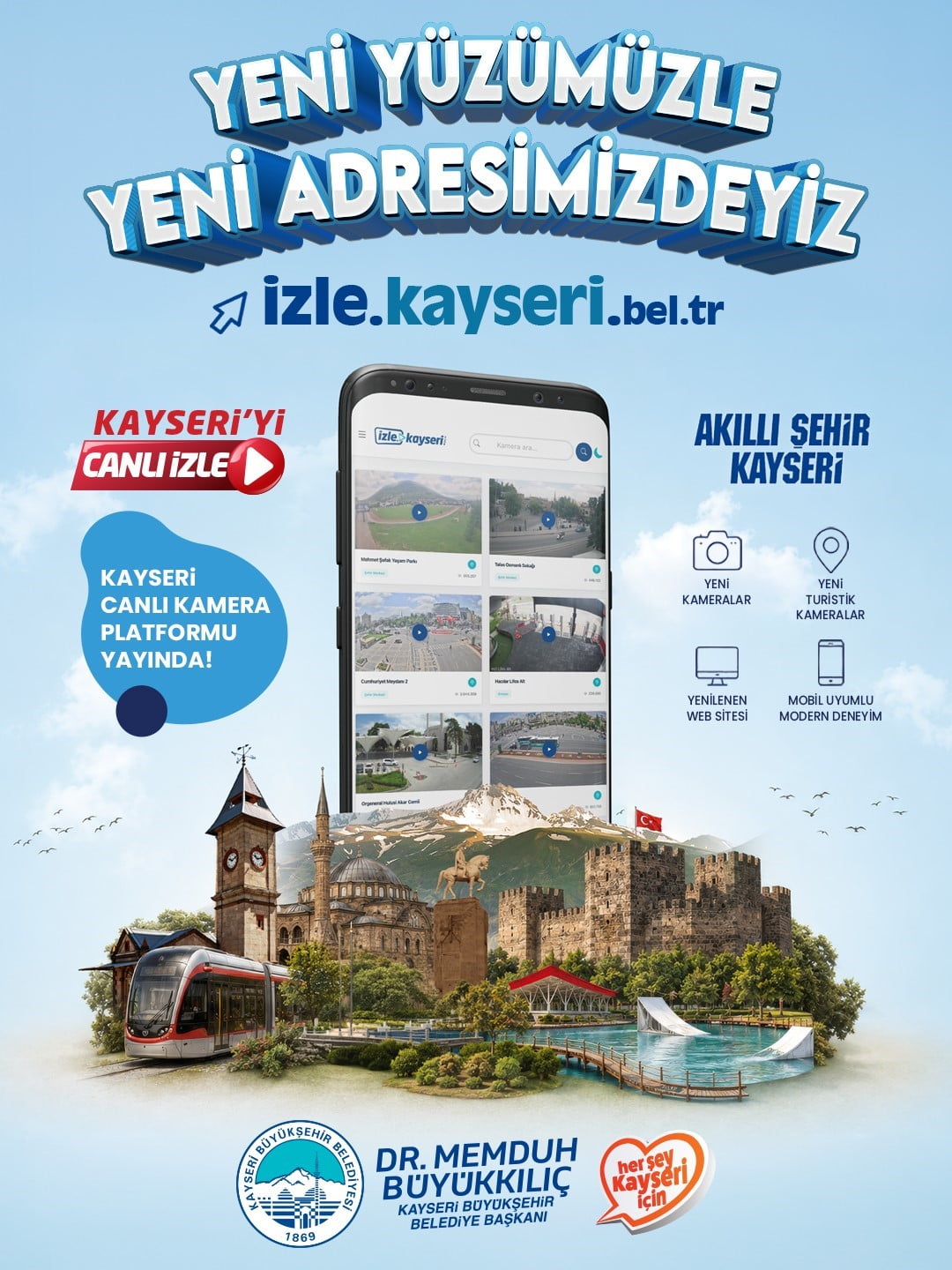KAYSERİ BÜYÜKŞEHİR BELEDİYESİ, BAŞKAN DR. MEMDUH BÜYÜKKILIÇ’IN TEKNOLOJİ VE AKILLI ŞEHİRCİLİK...