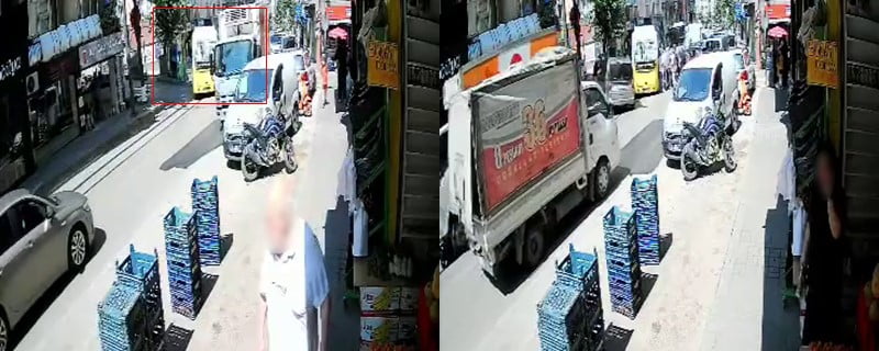 KAZA ANI GÜVENLİK KAMERASINA YANSIDI