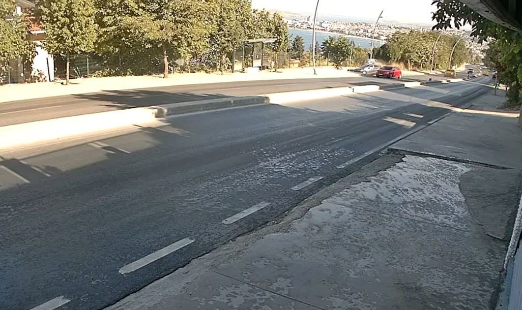 KAZA ANI GÜVENLİK KAMERASINCA KAYDEDİLDİ.