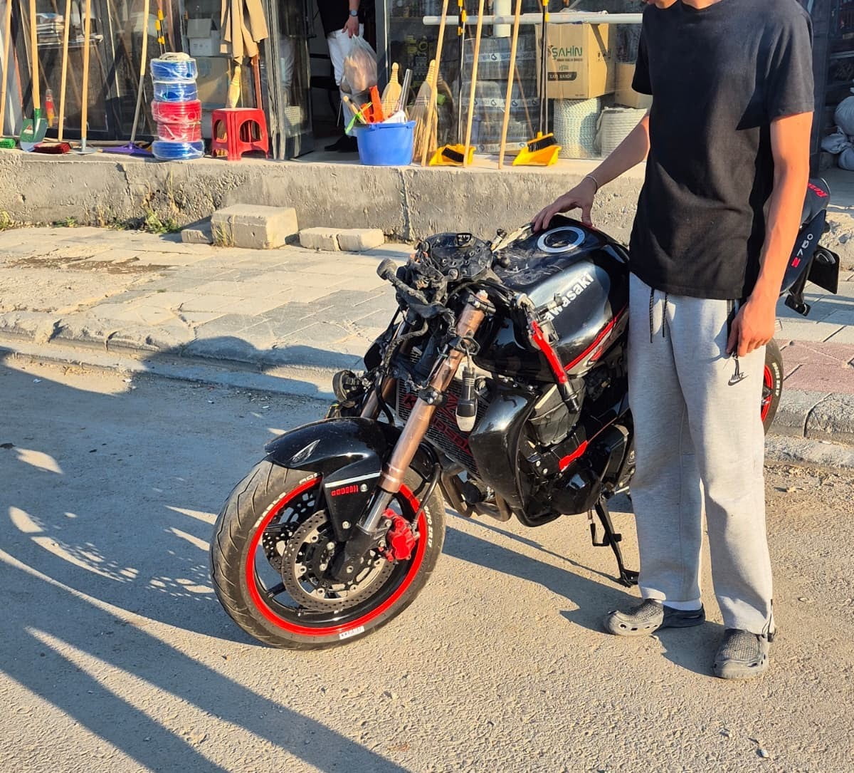 KAZAYA KARIŞAN MOTOSİKLET
